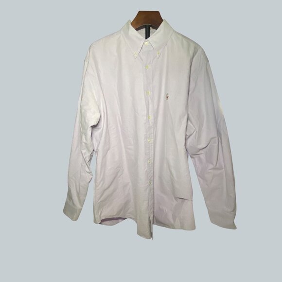 Ralph Lauren Yarmouth Button-Down Lilac Oxford Long Sleeve Old Money Preppy - Picture 4 of 7